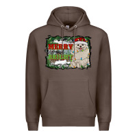Coffee merry and bright pomeranian Premium Hoodie - RanaPortraitStore