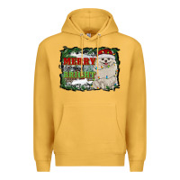Mustard merry and bright pomeranian Premium Hoodie - RanaPortraitStore