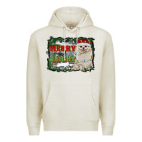 Oatmeal Heather merry and bright pomeranian Premium Hoodie - RanaPortraitStore