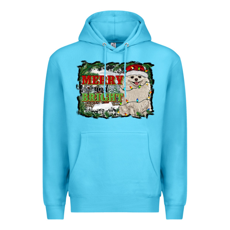 Merry And Bright Pomeranian Premium Hoodie by RanaPortraitStore | Teevron