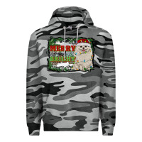 Slate Camo merry and bright pomeranian Premium Hoodie - RanaPortraitStore