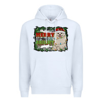 White merry and bright pomeranian Premium Hoodie - RanaPortraitStore