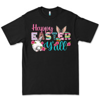 Black Happy Easter Y'all Premium Tee - BundleAndBundleShop
