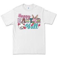 White Happy Easter Y'all Premium Tee - BundleAndBundleShop