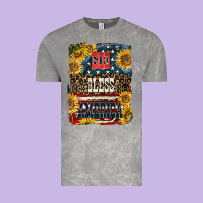 Western God Bless America 4th Of July Vintage Tee Designed By Lillyallendesigns