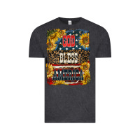 Vintage Black Western God Bless America 4th of July Vintage Tee - LillyAllenDesigns