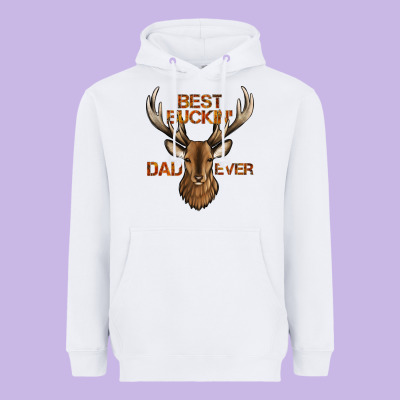Best Buckin' Dad Ever Deer Heavyweight Hoodie Designed By Jasminsmagicworld