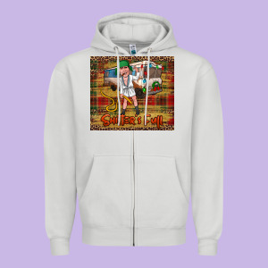 Shitters Full Merry Christmas Zipper Hoodie Designed By Jasminsmagicworld