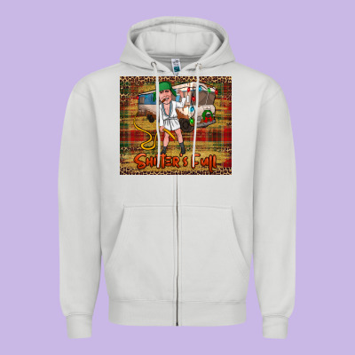 Shitters Full Merry Christmas Zipper Hoodie Designed By Jasminsmagicworld