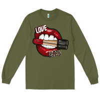Army Green Love Bites Long Sleeve Tee - SublimationCraftShop
