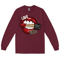 Burgundy Love Bites Long Sleeve Tee - SublimationCraftShop
