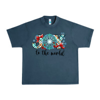 Midnight Navy Joy to the World Urban Heavy Tee - CowhideDigitalArt
