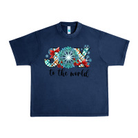 Navy Joy to the World Urban Heavy Tee - CowhideDigitalArt