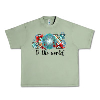 Oil Green Joy to the World Urban Heavy Tee - CowhideDigitalArt