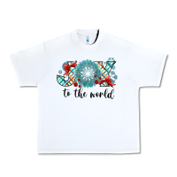 White Joy to the World Urban Heavy Tee - CowhideDigitalArt