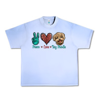 Grape Ice Peace Love Toy Poodle Urban Heavy Tee - Jasminsmagicworld