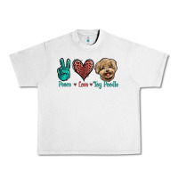 Lunar Rock Peace Love Toy Poodle Urban Heavy Tee - Jasminsmagicworld