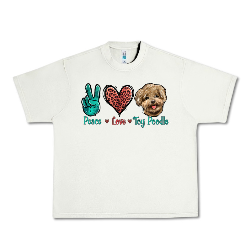 Peace Love Toy Poodle Urban Heavy Tee by Jasminsmagicworld | Teevron