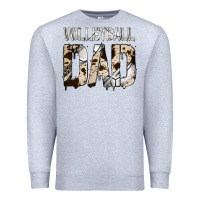 Heather Grey no background volleyball dad Premium Sweatshirt - Jasminsmagicworld