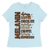 Baby Blue melanin shades of brown Ladies Tee - LillyAllenDesigns