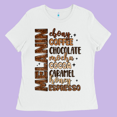 Melanin Shades Of Brown Ladies Tee Designed By Lillyallendesigns
