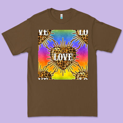Pride Lgbtq Leopard Love Heart Seamless Pattern Premium Tee Designed By Bundleandbundleshop