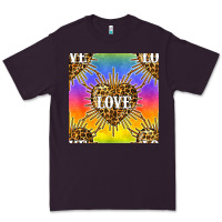 Plum Pride lgbtq leopard love heart seamless pattern Premium Tee - BundleAndBundleShop