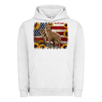 Pigment Lunar Rock American Wolves with Sunflower Background Png Urban Hoodie - Jasminsmagicworld