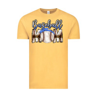 Vintage Mustard Baseball Mom Vintage Tee - CowhideDigitalArt