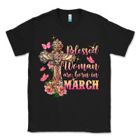 Black Blessed women are born in March Classic Tee - FaDigitalArtStudio
