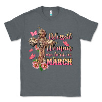 Charcoal Heather Blessed women are born in March Classic Tee - FaDigitalArtStudio
