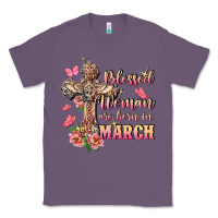 Lavender Blessed women are born in March Classic Tee - FaDigitalArtStudio