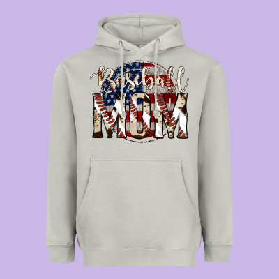 Baseball Mom Heavyweight Hoodie Designed By Jasminsmagicworld