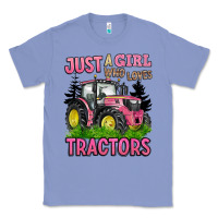Colony Blue just a girl who loves tractors Classic Tee - BarkalooDesign