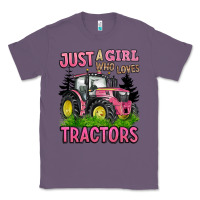 Lavender just a girl who loves tractors Classic Tee - BarkalooDesign