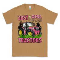 Toasted Coconut just a girl who loves tractors Classic Tee - BarkalooDesign