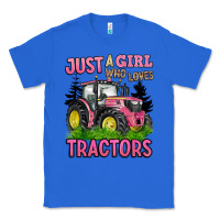 True Royal just a girl who loves tractors Classic Tee - BarkalooDesign
