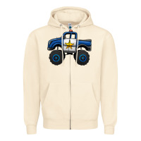 Sandshell police car monster truck Zipper Hoodie - Jasminsmagicworld