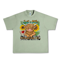 Oil Green just a little dramatic Urban Heavy Tee - CowhideDigitalArt