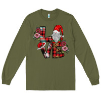 Army Green Love Gnome Long Sleeve Tee - SublimationCraftShop