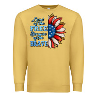 Antique Gold patriotic sunflower no background Premium Sweatshirt - Jasminsmagicworld