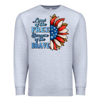 Heather Grey patriotic sunflower no background Premium Sweatshirt - Jasminsmagicworld