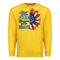Lemon patriotic sunflower no background Premium Sweatshirt - Jasminsmagicworld