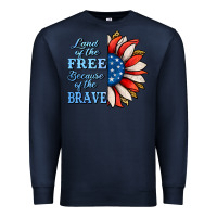 Navy patriotic sunflower no background Premium Sweatshirt - Jasminsmagicworld