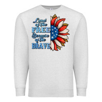 Oatmeal Heather patriotic sunflower no background Premium Sweatshirt - Jasminsmagicworld