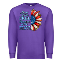 Purple patriotic sunflower no background Premium Sweatshirt - Jasminsmagicworld
