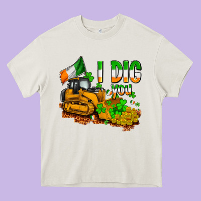 I Dig You St. Patrick's Heavy Core Tee Designed By Oliviacreatesart