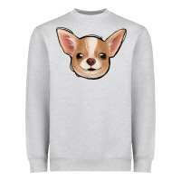Heather Grey Chihuahua Heavyweight Sweatshirt - Jasminsmagicworld