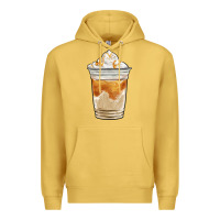 Antique Gold iced caramel frappuccino coffee Premium Hoodie - BarkalooDesign