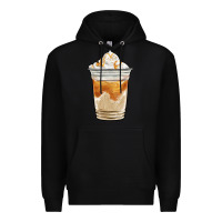 Black iced caramel frappuccino coffee Premium Hoodie - BarkalooDesign